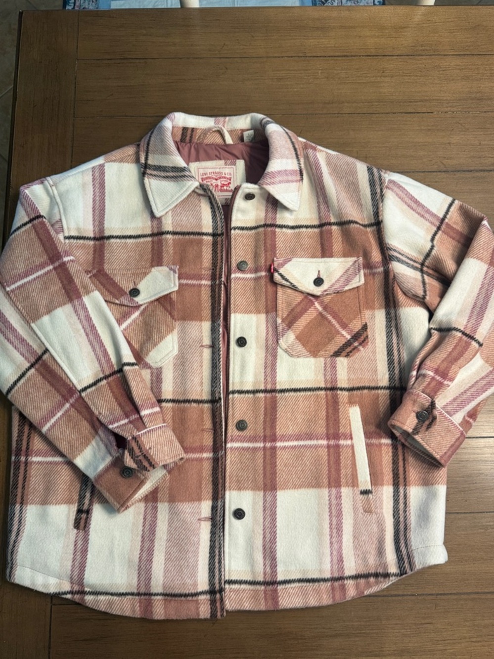Levi's Women's Casual Fashion Shirt Jacket, New Cameo Pink